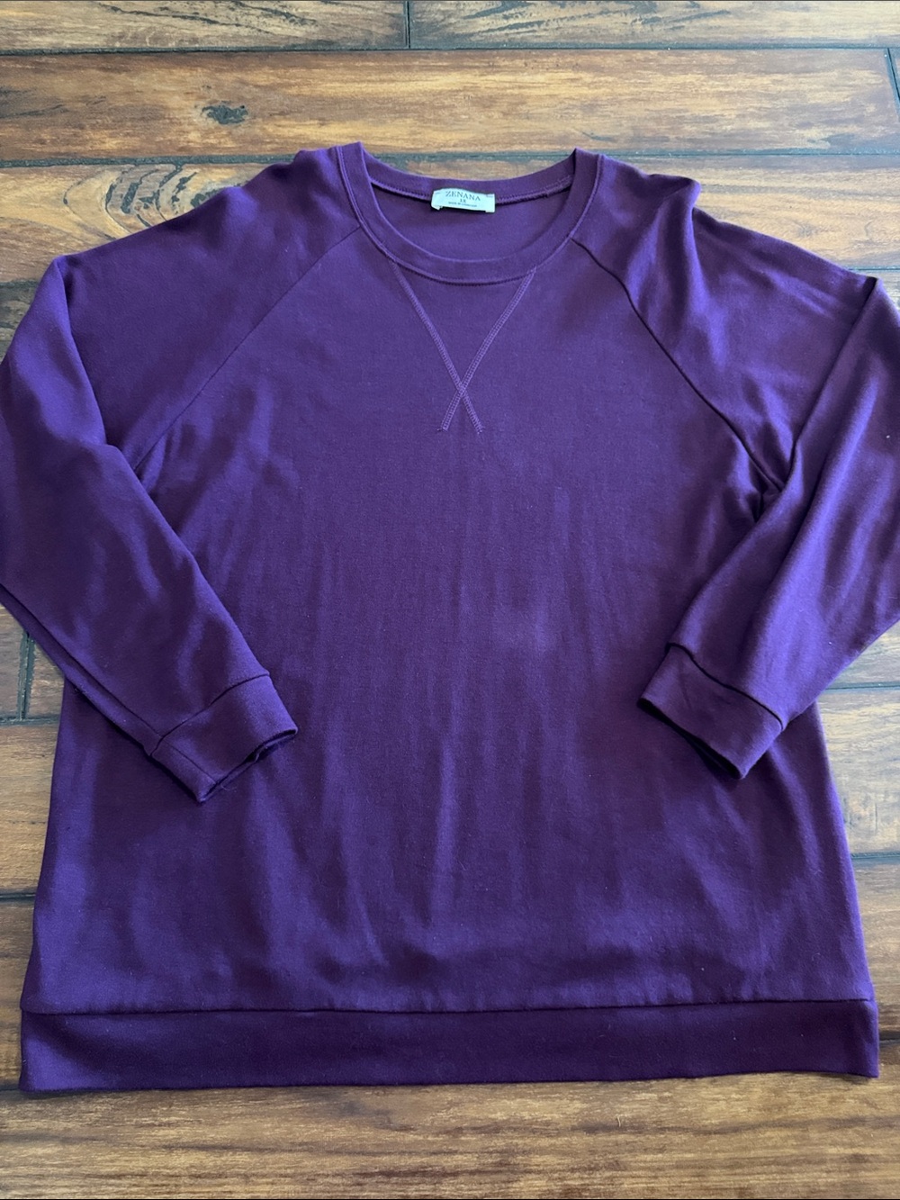 Zenana Outfitters NWOT Women's Lightweight Crewneck Sweatshirt - Plum